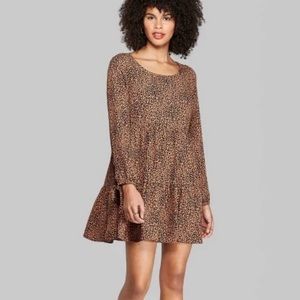 Leopard tiered Dress